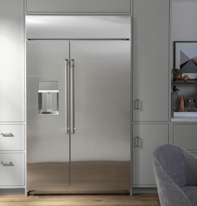 Café™ 28.6 Cu. Ft. Stainless Steel Smart Built In Side-by-Side Refrigerator 9