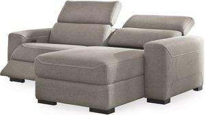 Signature Design by Ashley® Mabton 2-Piece Gray Left-Arm Facing Power Reclining Sectional with Chaise