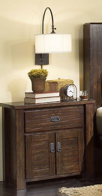 Progressive® Furniture Trestlewood Mesquite Pine Nightstand 1