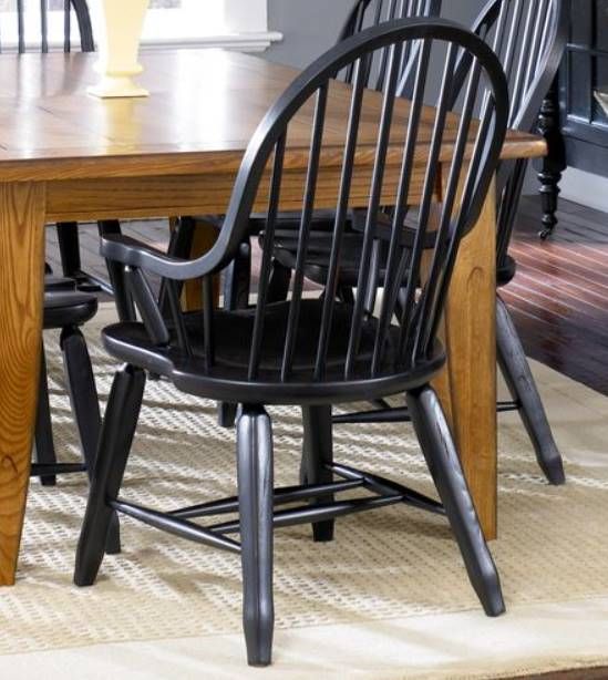 Liberty Furniture Treasures Black Bow Back Side Chair-Black - Set of 2-1