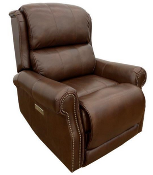 Hi-Rock Home Austin Lager All Leather Power Recliner