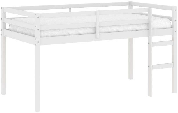 Hillsdale Furniture Campbell White Twin Junior Loft Bunk Bed with ...