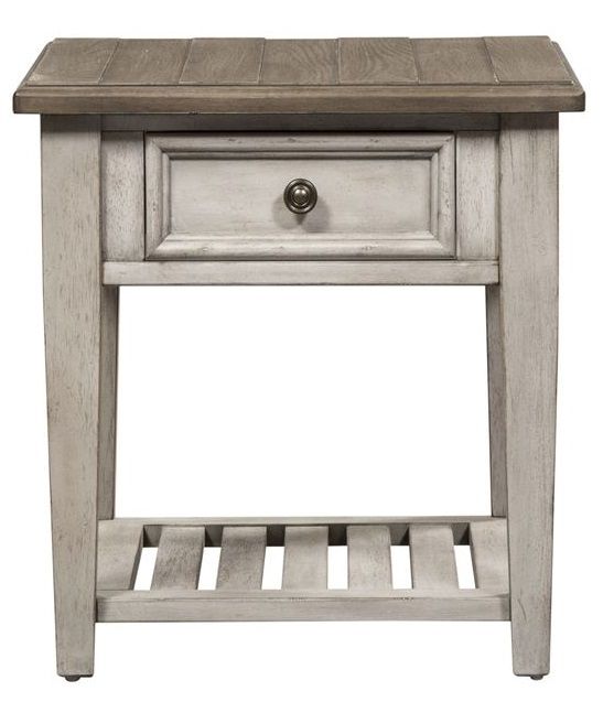 Liberty Furniture Heartland Antique White Drawer End Table-0