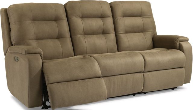 Flexsteel® Arlo Power Reclining Sofa with Power Headrests and Lumbar 2