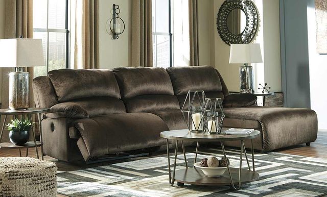 Signature Design by Ashley® Clonmel Chocolate 3-Piece Reclining Sectional with Chaise and Power-0