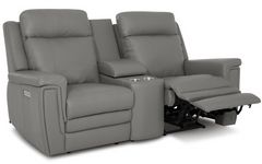 Palliser® Furniture Customizable Asher Power Reclining Console Loveseat with Headrest