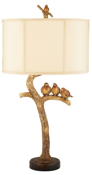 gold bird table lamp