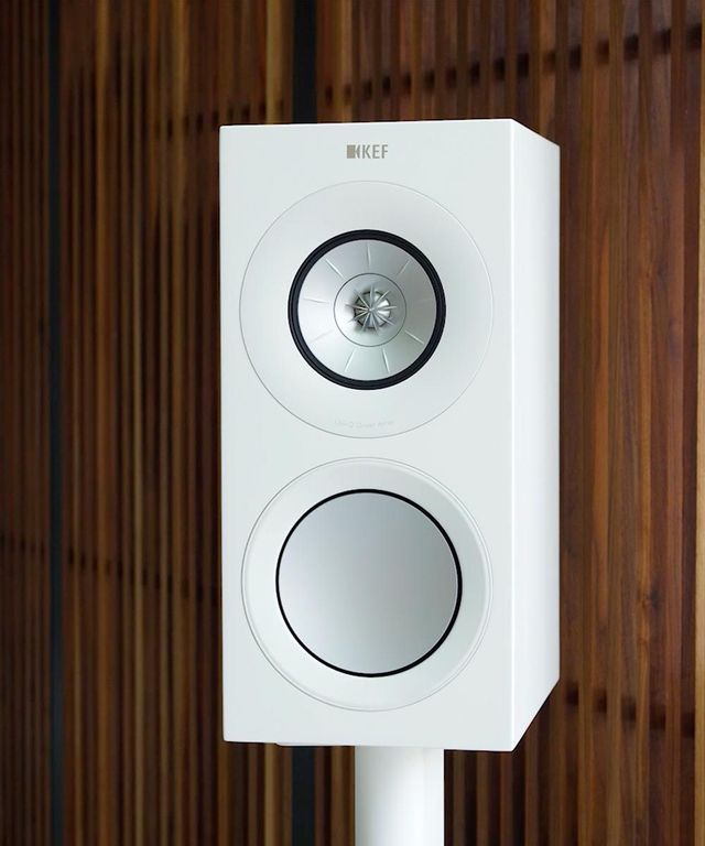 KEF R Series 6.5" White Gloss Bookshelf Speaker Pair 2