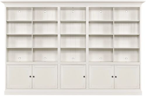 Hammary® Structures White Quintuple Display Bookcase