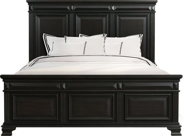 Elements International Calloway Black Complete King Bed