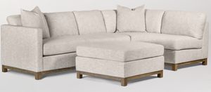 Alder & Tweed Furniture Company Right Facing Clayton Sectional With Ottoman