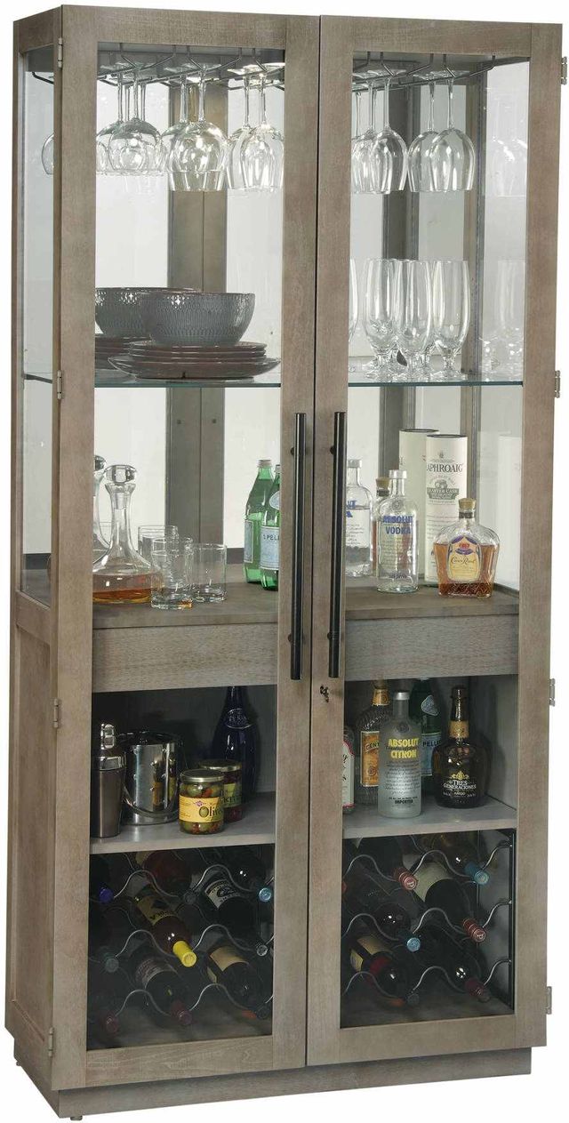 Howard Miller® Chaperone Aged Grey Wine and Bar Cabinet