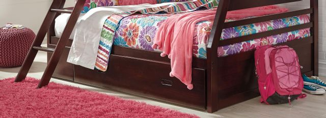 Signature Design by Ashley® Halanton Dark Brown Twin/Full Bunk Bed with Storage Drawer 2