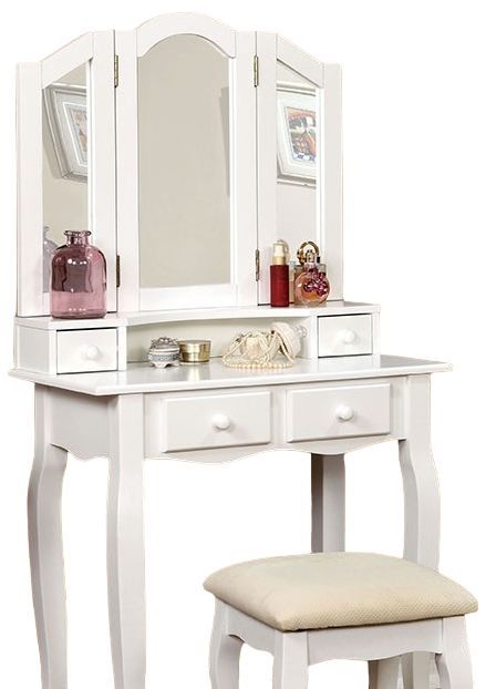 Furniture of America® Janelle 3-Piece White Vanity Set