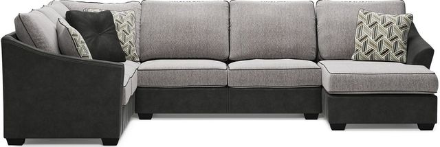 Signature Design by Ashley® Bilgray 3-Piece Pewter Left-Arm Facing Sectional with Chaise-0