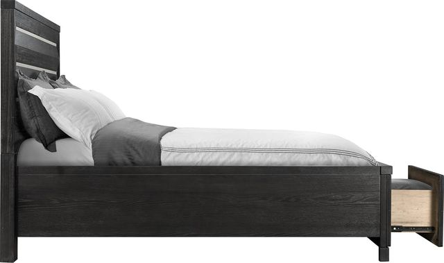 Elements International Capri Grey Complete Queen Bed-2