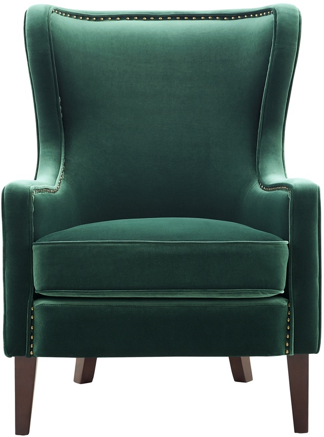 emerald green accent chair