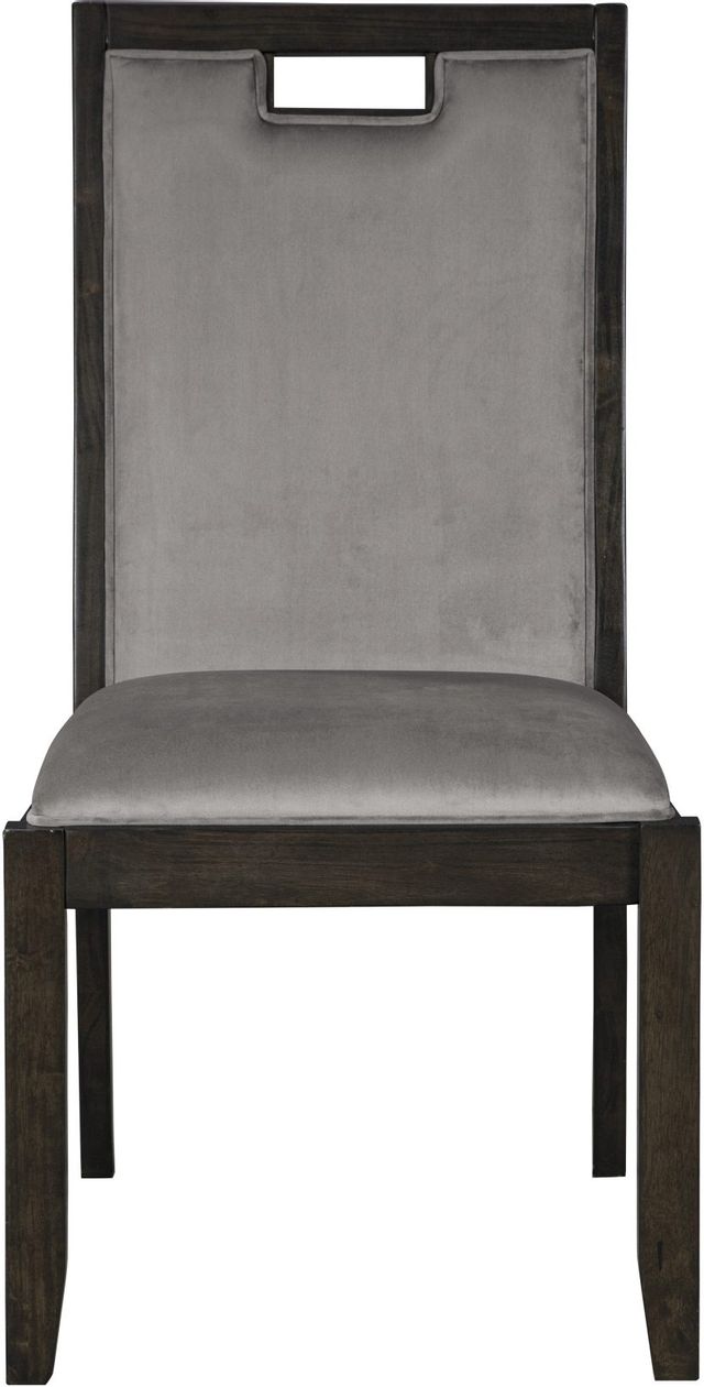 Signature Design by Ashley® Hyndell Gray/Dark Brown Upholstered Side Chair 2