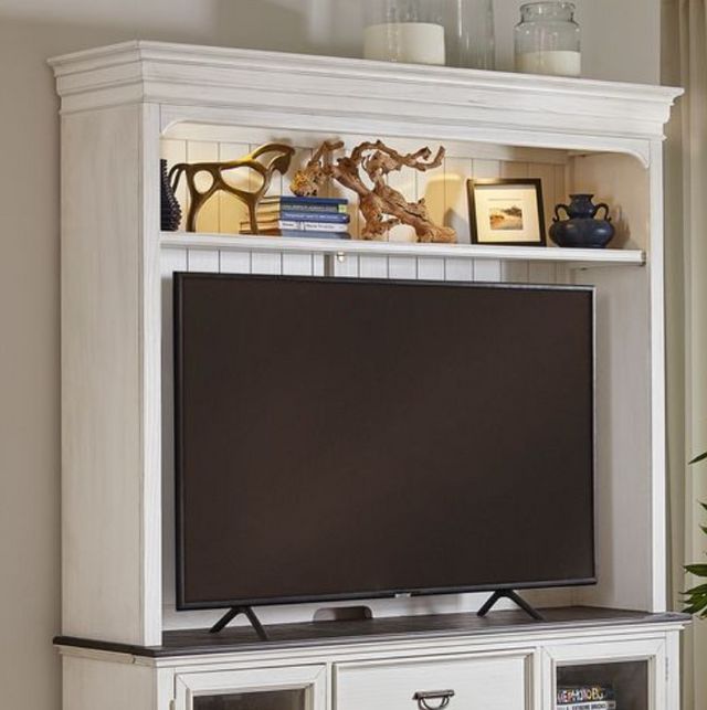 Liberty Allyson Park Charcoal/Wirebrushed White Entertainment Hutch 6