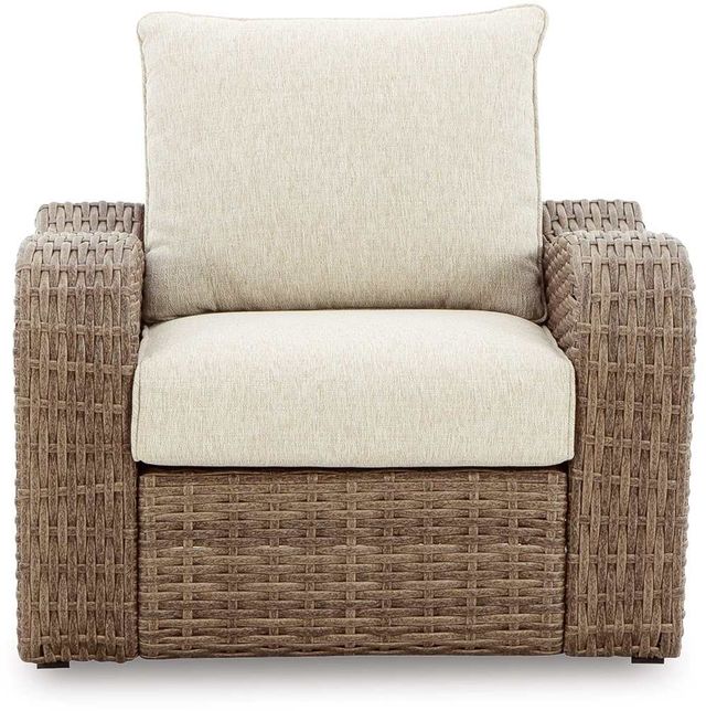 Signature Design by Ashley® Sandy Bloom Beige Outdoor Lounge Chair with Cushion 3