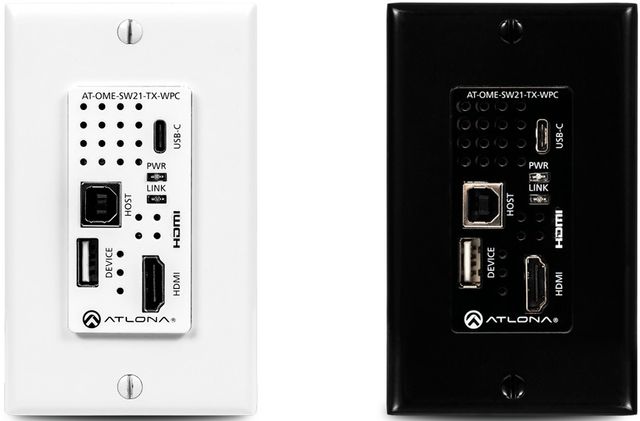 Atlona® Omega™ Wallplate HDBaseT Transmitter for HDMI and USB-C
