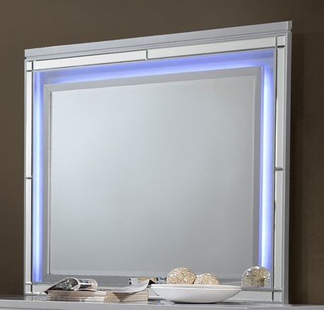 New Classic® Home Furnishings Valentino Silver Lighted Mirror-0