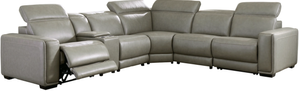 Signature Design by Ashley® Correze 6-Piece Gray Power Reclining Sectional