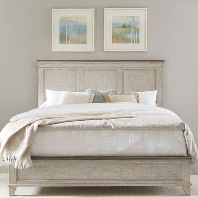 Liberty Ivy Hollow Weathered Linen/Dusty Taupe Queen Panel Bed
