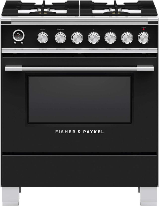 Fisher & Paykel 30" Brushed Stainless Steel Free Standing Dual Fuel Range 6