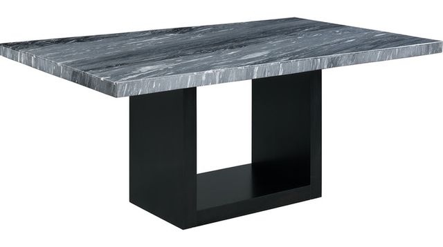 Elements International Valentino 7 Piece Grey/Black Counter Height Dining Set-1
