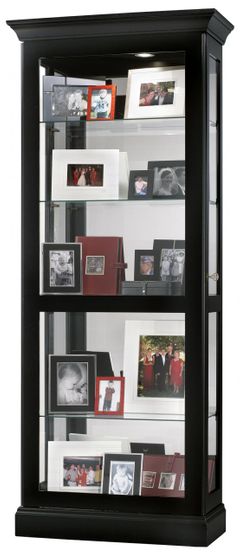 Howard Miller® Berends Black Satin Curio Cabinet