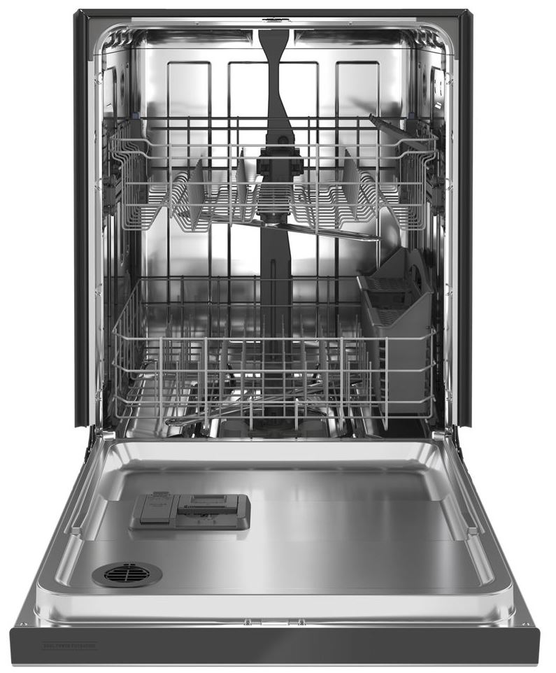 Maytag dishwasher with open door