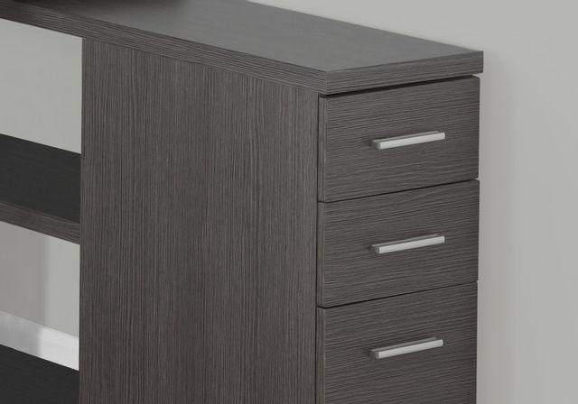 Computer Desk, Home Office, Corner, Left, Right Set-Up, Storage Drawers,  80L, L Shape, Work, Laptop, Metal, Laminate, Grey, Contemporary, Modern, Big Sandy Superstore