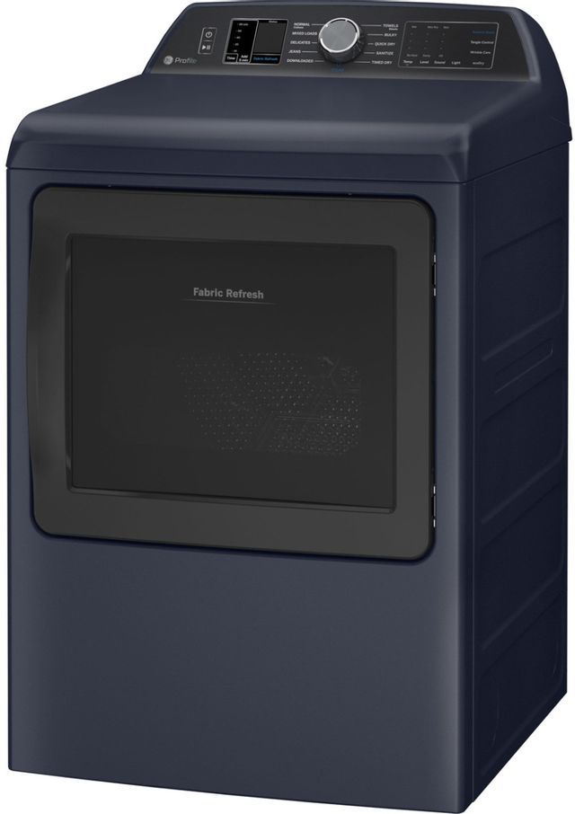 GE Profile™ 7.3 Cu. Ft. Sapphire Blue Front Load Gas Dryer 3