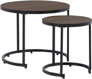 Signature Design by Ashley® Ayla 2-Pieces Brown/Black Nesting End Tables Set