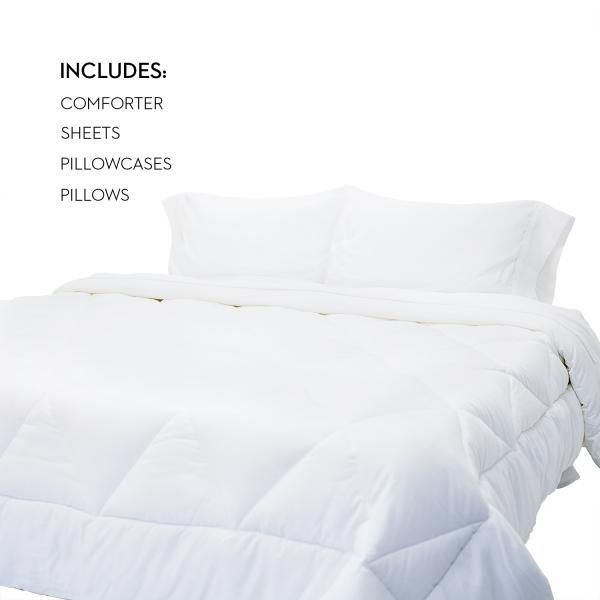 Malouf® Woven™ Reversible White Split California King Bed in a Bag 2