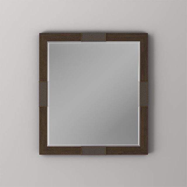 Bassett® Furniture Modern Emilia Cacao Brown / Caviar Shagreen Mirror-1