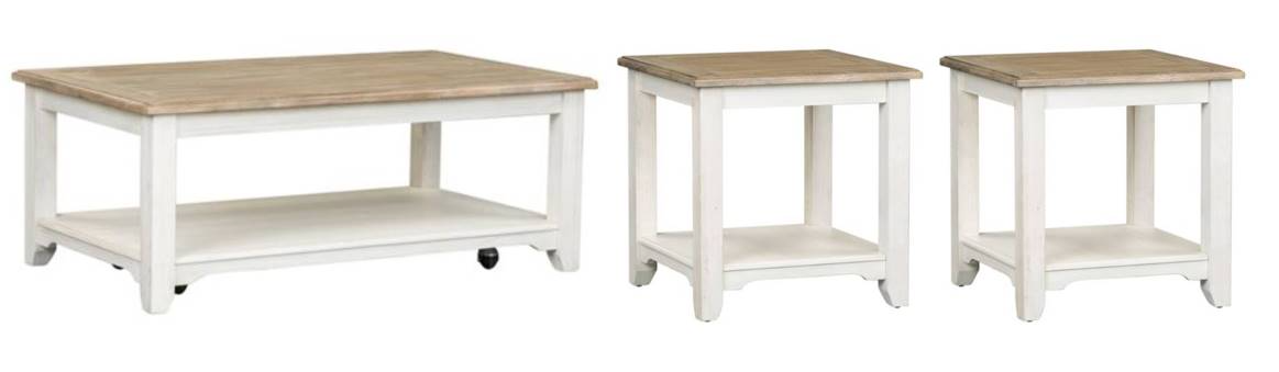 Liberty Summerville 3-Piece Two-Tone Occasional Table Set