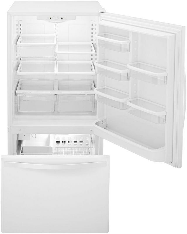 Whirlpool® Gold® 22.0 Cu. Ft. White Bottom Freezer Refrigerator-2