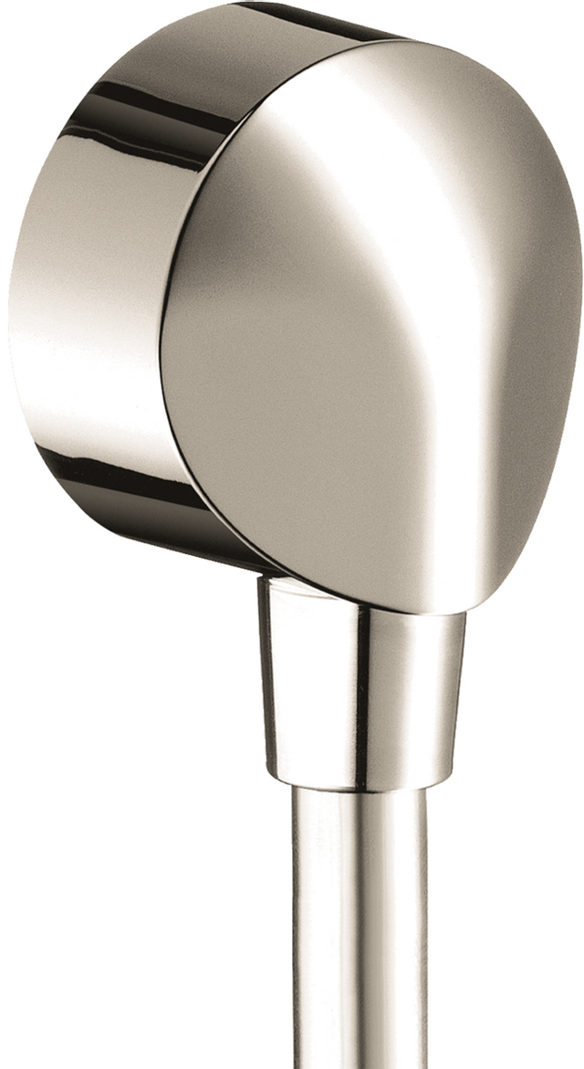 Hansgrohe FixFit Polished Nickel Wall Outlet with Check Valves-0