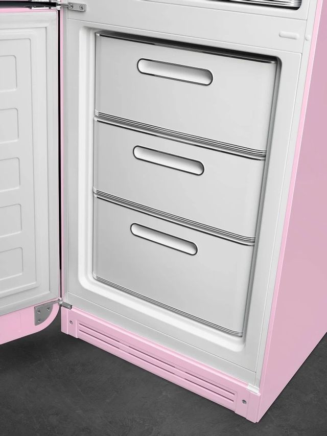 Smeg 50's Retro Style Aesthetic 11.7 Cu. Ft. Pink Bottom Freezer Refrigerator 4