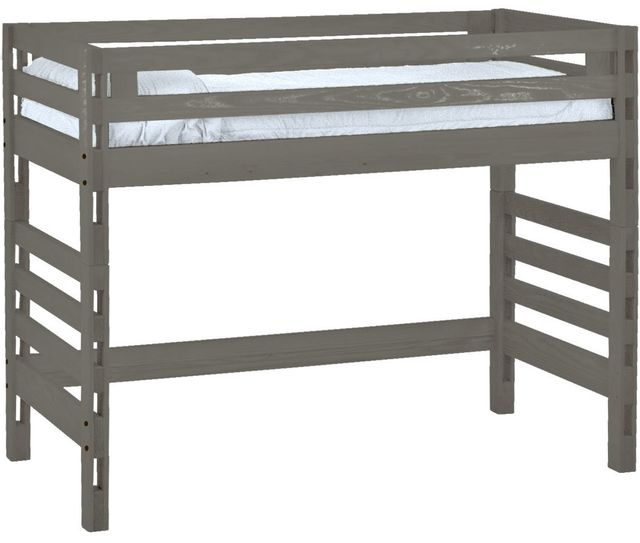 Crate Designs™ Furniture Graphite Twin Ladder End Loft Bed 0