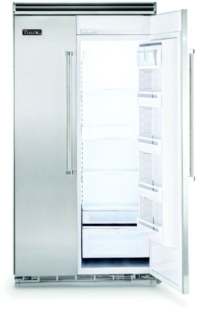 Viking® Professional 5 Series 25.32 Cu. Ft. Built-In Side By Side Refrigerator-Stainless Steel 1