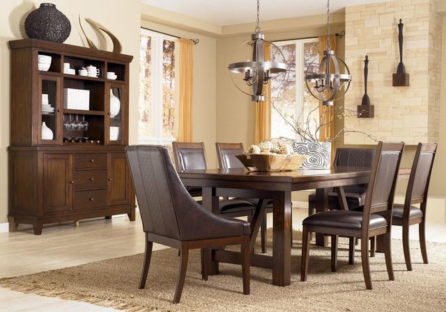 Signature Design by Ashley® Holloway Reddish Brown Dining Upholstered Side Chair 3
