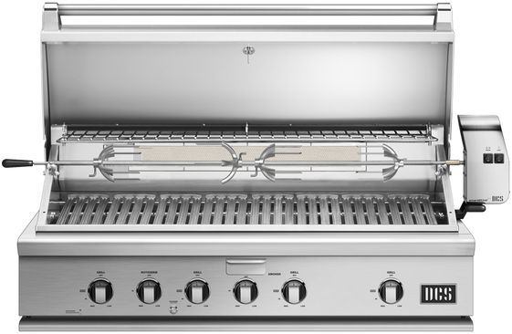 DCS Series 7 48" Brushed Stainless Steel Traditional Built In Grill-1