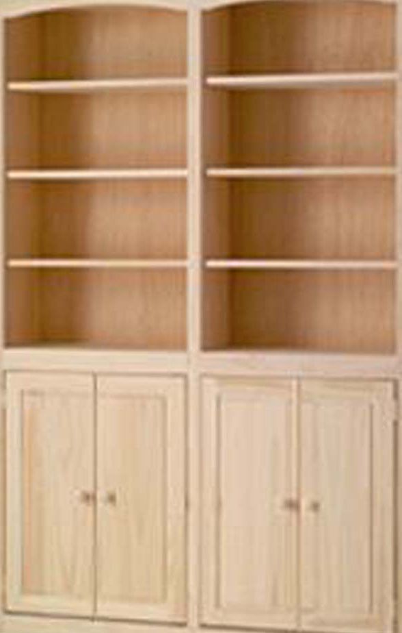 Archbold Furniture Pine 48" x 72" Bookcase With Doors 1