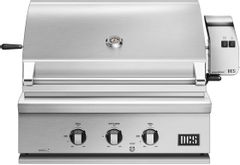 DCS Series 7 30" Brushed Stainless Steel Traditional Built In Grill-BH1-30R-L