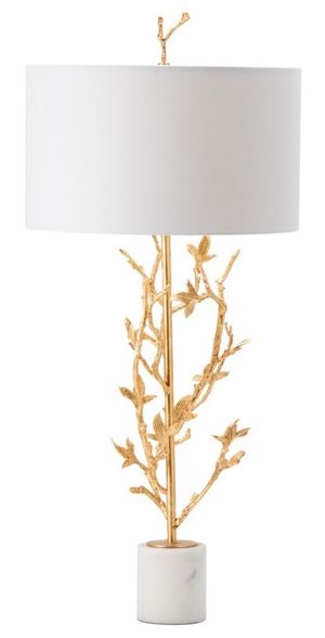 Crestview Collection Chianti Gold Leaf Table Lamp