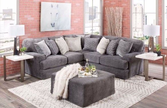 Jackson Furniture Mammoth 2-Piece Smoke Sectional Sofa Set-2