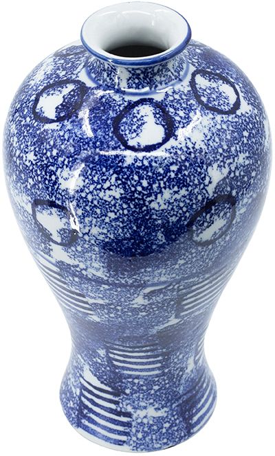 A & B Home Blue/White Vase